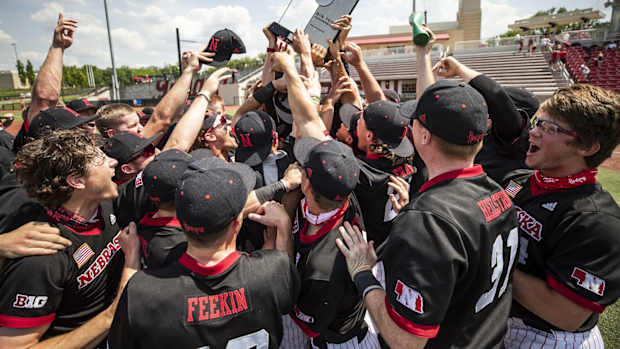 2021 Nebraska Baseball Big Ten title celebration